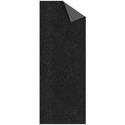 Sweet Home Stores Solid Design Non-Slip Rubberback 2x16 Indoor/Outdoor Runner Rug for Hallway, Kitchen, Living Room, Garage, Patio, 2' x 16', Black