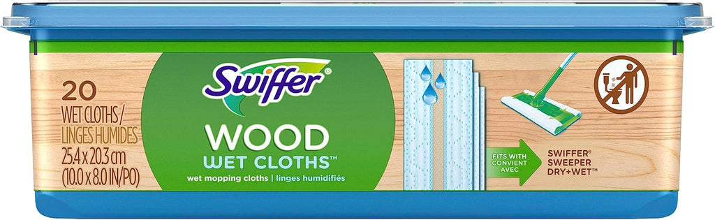 Swiffer Heavy Duty Mop Refills - Multi-Surface Wet Cloths for Effective Floor Cleaning | 20 Count
