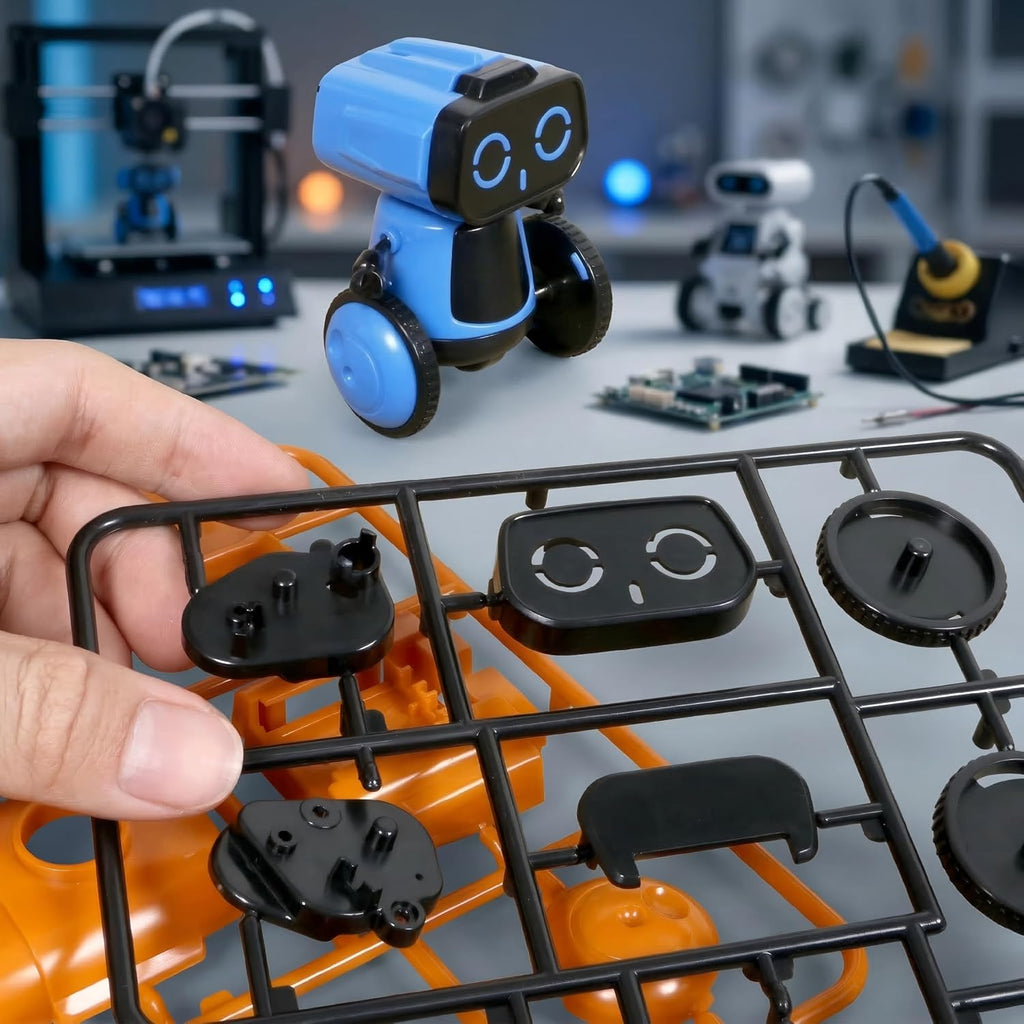 Science Saltwater-Powered Robot Kit - DIY STEM Toy for Creative Experiments | Eco-Friendly Gift for Kids (Blue)