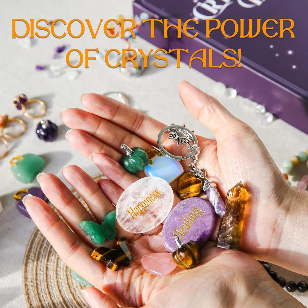 MYDAYS&DESIGN 2026 Crystal Advent Calendar - 12 Days of Zodiac Healing Crystals & Gemstones Gift Box for Women & Teens