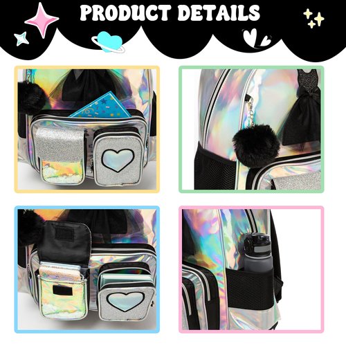 Meetbelify Rolling Backpack for Girls Backpack with Wheels for Elementary Student Kids School Bag with Lunch Box Pencil Case for Girls Ages 6-8 Years Old Black