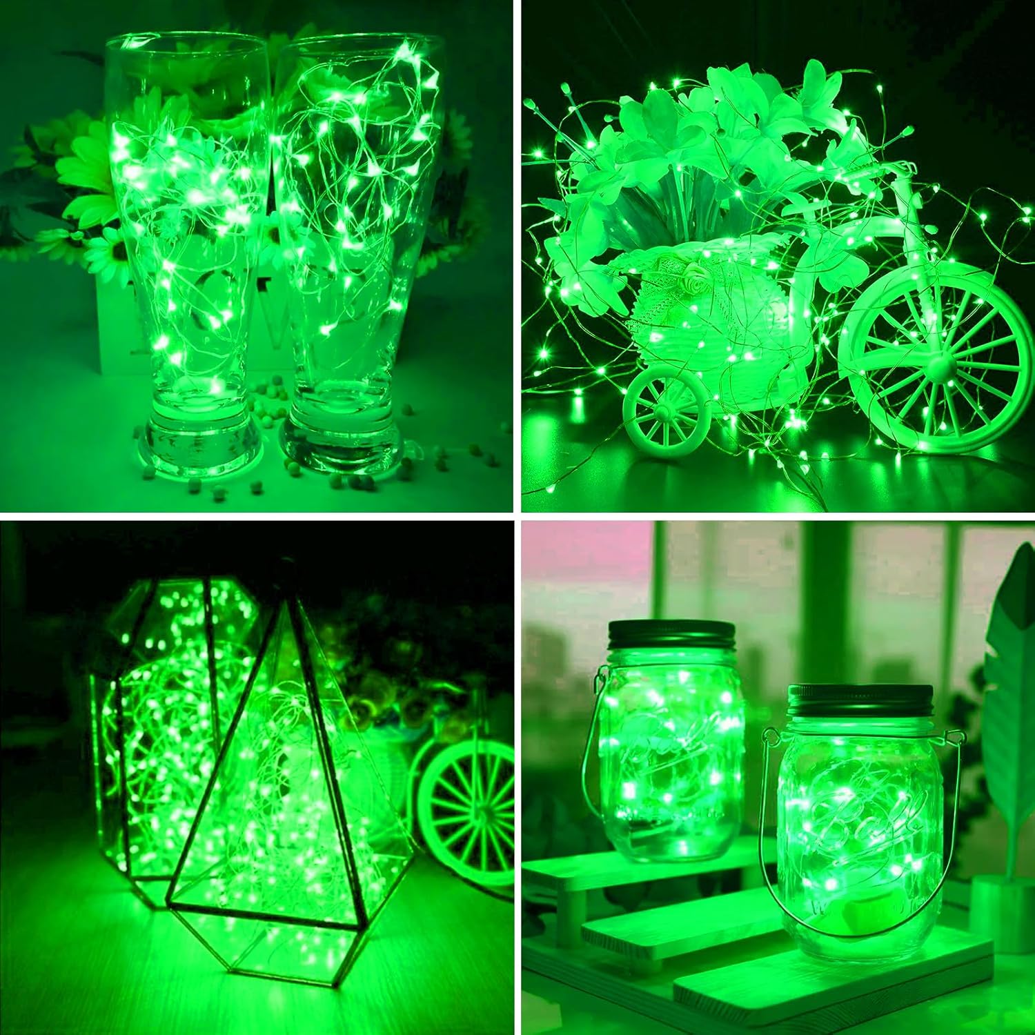 ZGWJ Fairy Lights - 8 Pack Battery Operated 7ft Mini LED String Lights | 3 Modes for Parties & Decor