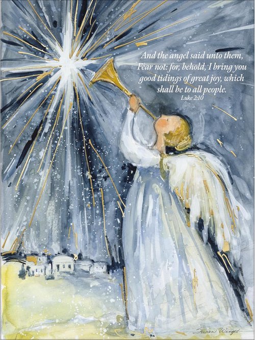 Lang - Angels Sing Classic Christmas Cards by Susan Winget | Festive Holiday Greeting Set