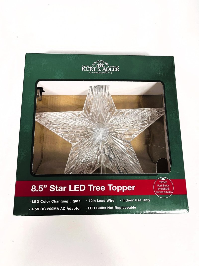 Kurt Adler LED Color-Changing Light Star Treetop, 8.5-Inch by Kurt Adler