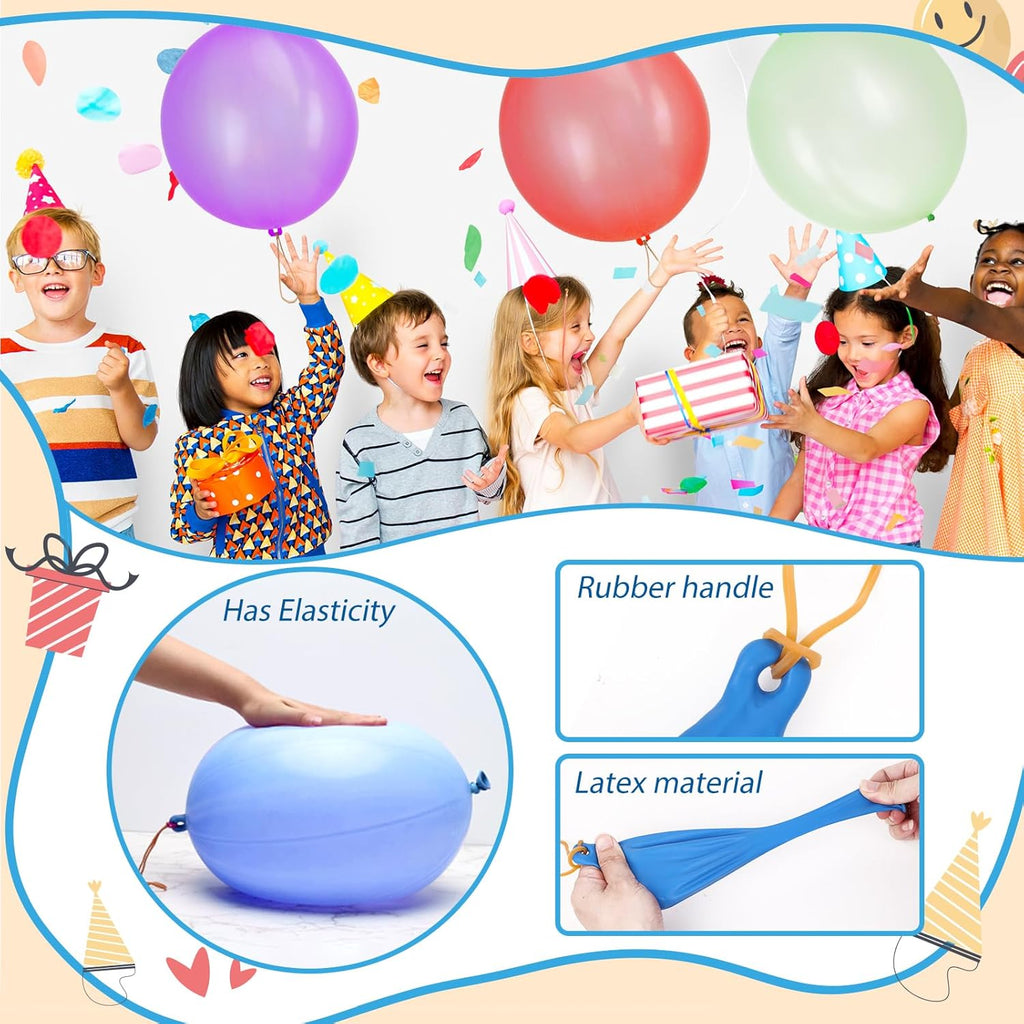 Rubfac Punch Balloons - 30Pcs Heavy-Duty Neon Party Favors for Kids | Exciting Outdoor Fun