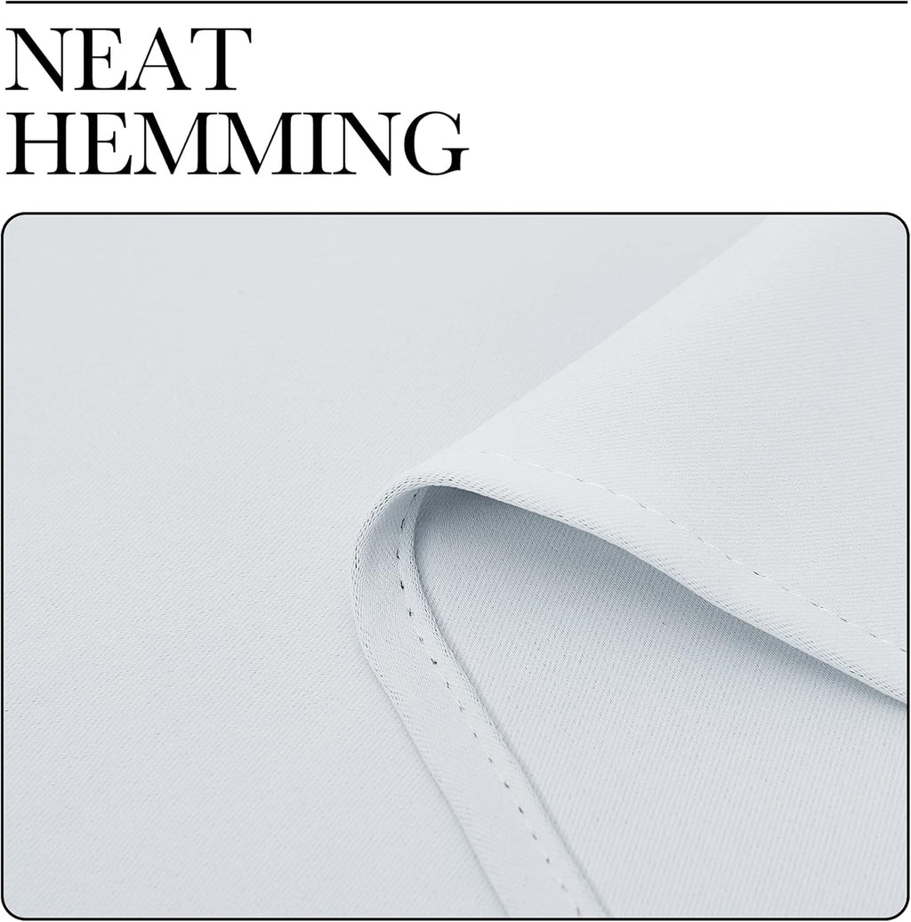 NICETOWN Room Darkening Curtains - Thermal Insulated Grommet Drapes for Bedroom | Greyish White, 2 Panels, 34x63