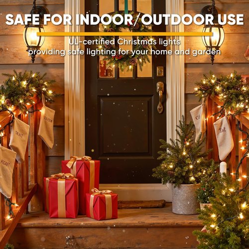50-Count White Christmas Lights - 13FT Mini String Lights with Green Wire for Indoor & Outdoor Decor