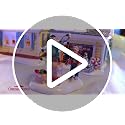 Hand-Painted Ceramic Christmas Village Figurine - Holiday Tabletop Decor