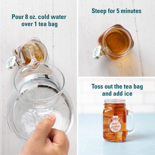 Southern Breeze Berry Bundle Cold Brew Sweet Iced Tea with Black Tea and Zero Carbs Zero Sugar, 20 Individually Wrapped Tea Bags Pack of 2 (Raspberry and Blackberry)