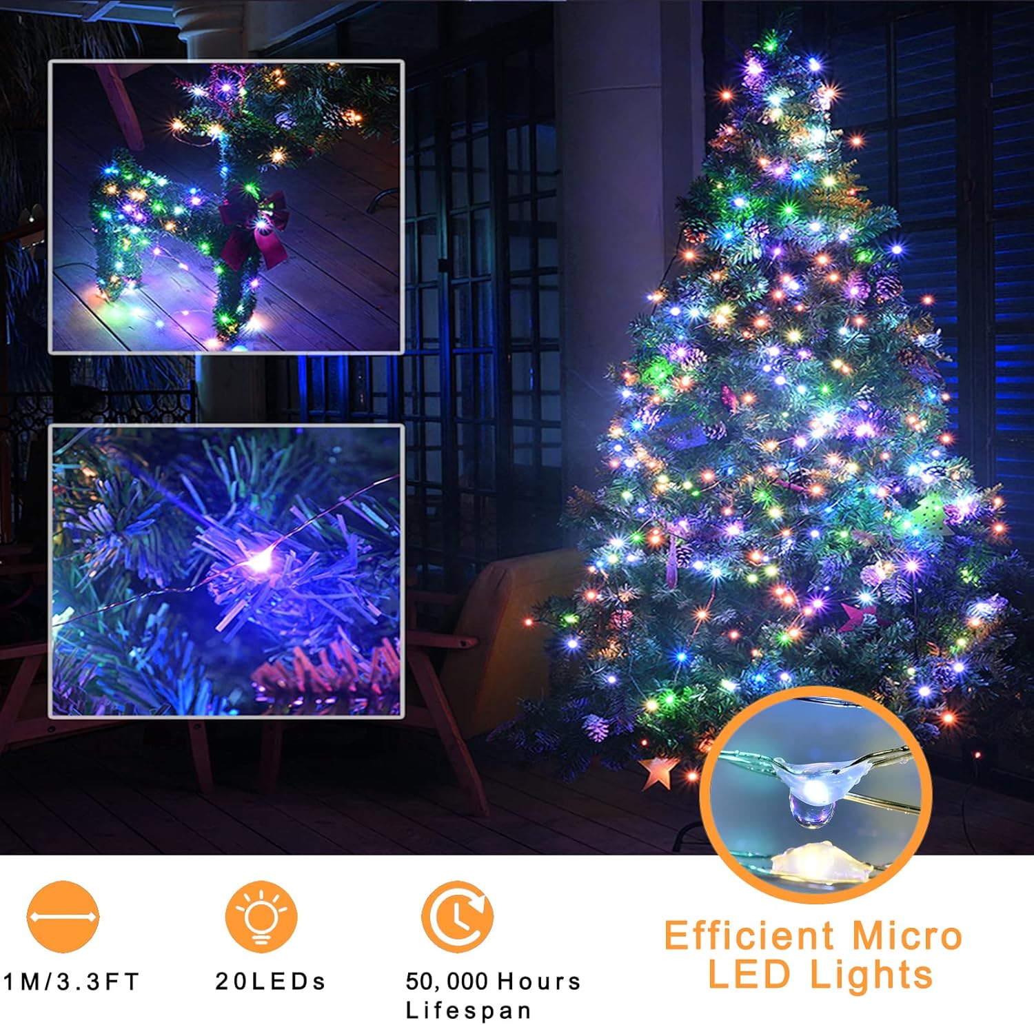 Ostwiki Fairy Lights - Battery Operated 20 LED String Lights | 7ft Twinkle Mini Lights for DIY Crafts & Decor