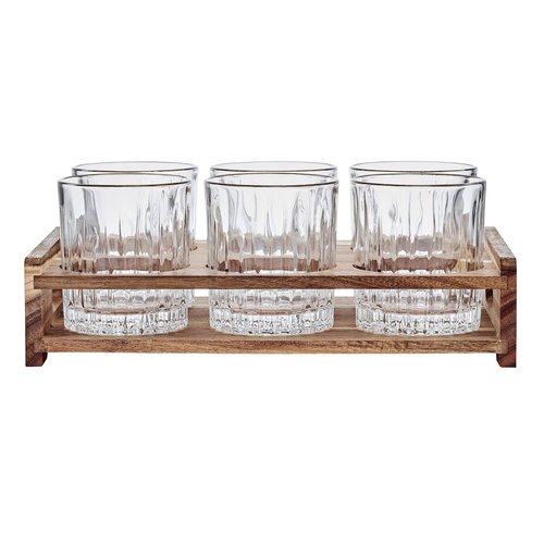 Mikasa Glenwood Double Old Fashioned Whiskey Bar Caddy Set, 7 Piece