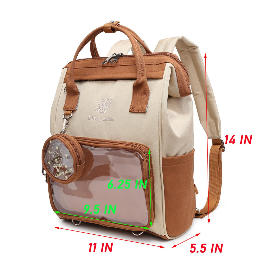 CHERRY SAUCE Ita Bag Pin Kawaii Cute Display Mommy Backpack for School Anime Cosplay with Insert