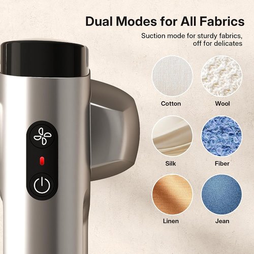 GKJ Handheld Clothes Steamer - 2-in-1 Vacuum & Iron with 2300Pa Suction | Portable Travel Size, 118ml Tank