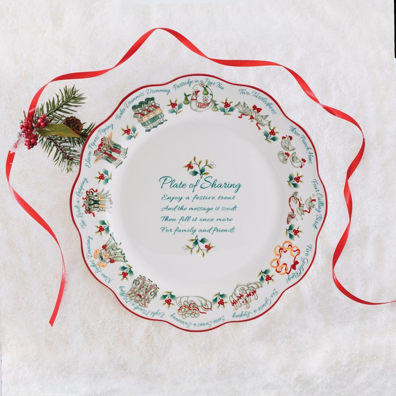 Pfaltzgraff Winterberry 12 Days Plate of Sharing, 13 Inch