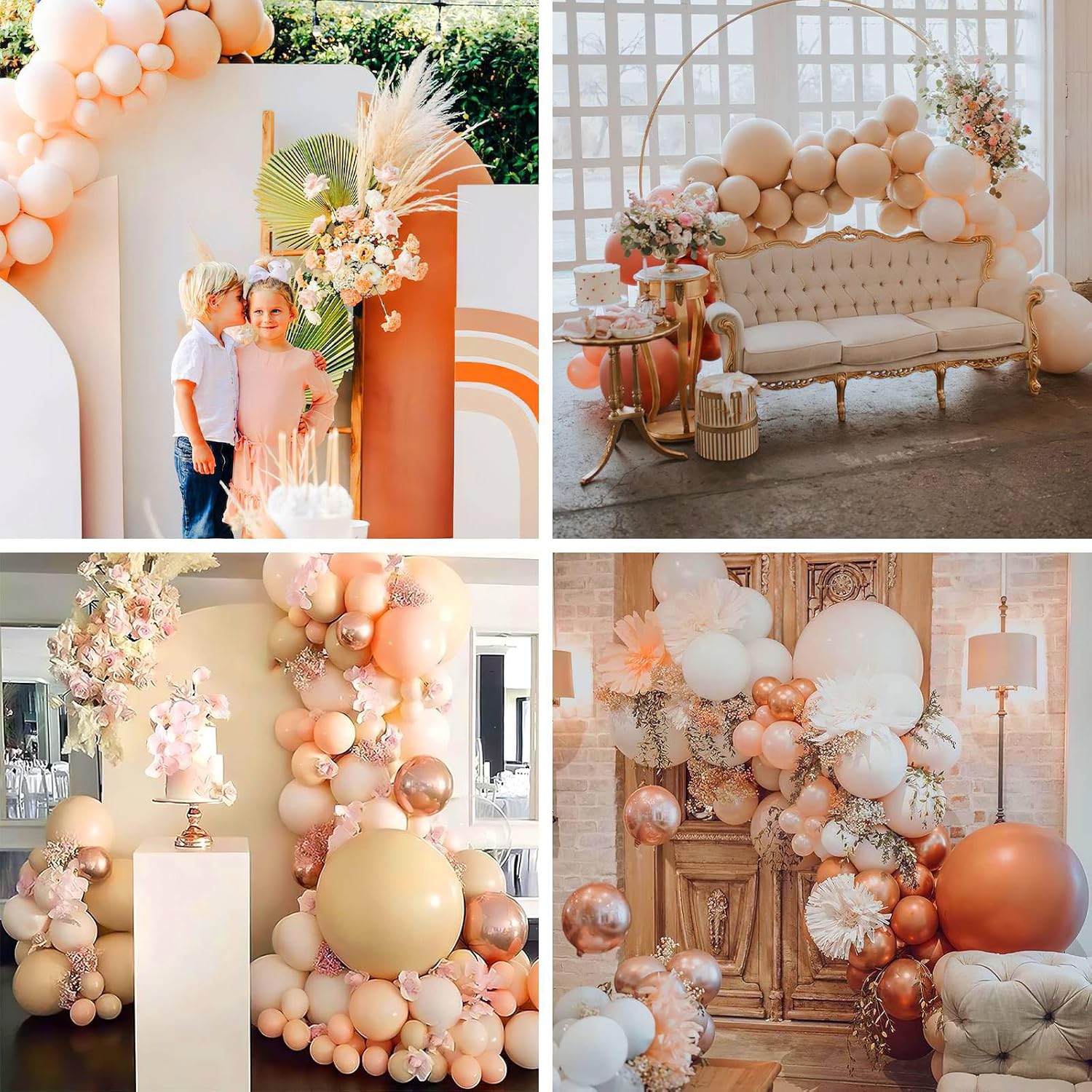 PartyWoo Pastel Orange Balloons - 50 Pcs 12 Inch Latex Helium Balloons for Celebrations & Events