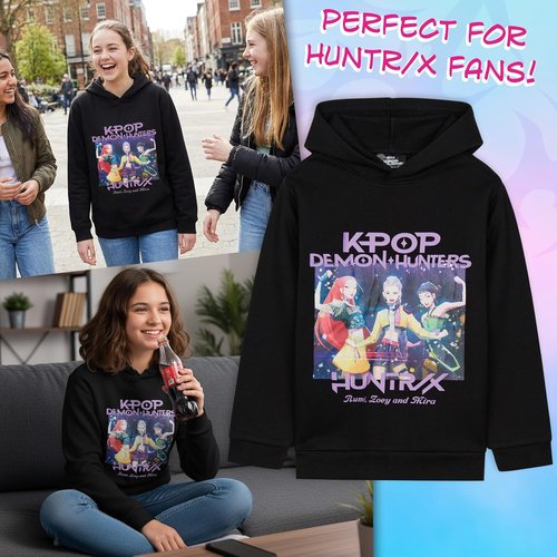 KPop | Demon Hunters Hoodie - Officially Licensed Cozy Pullover Sweatshirt for Girls & Teens