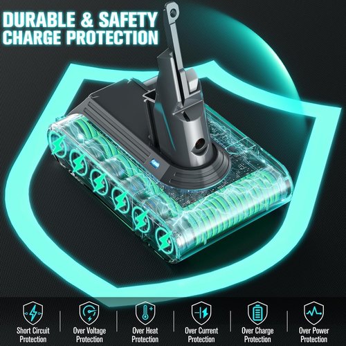 EGR Advanced 9000mAh V7 Battery Replacement - Compatible with Dyson SV11 V7 Models | Handheld Vacuum Power