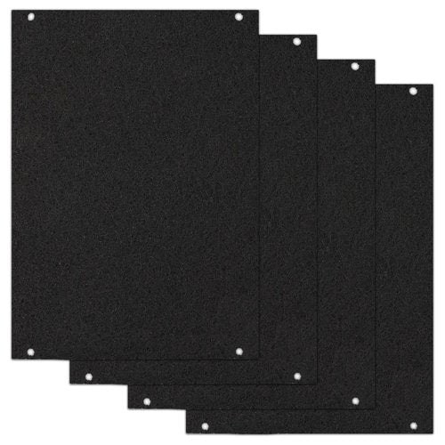 4 Pack 10.25" x 7.125" Activated Carbon Charcoal Microwave Hood Filters Compatible with Whirlpool WML55011HS and WML75011HZ Low‑Profile Models