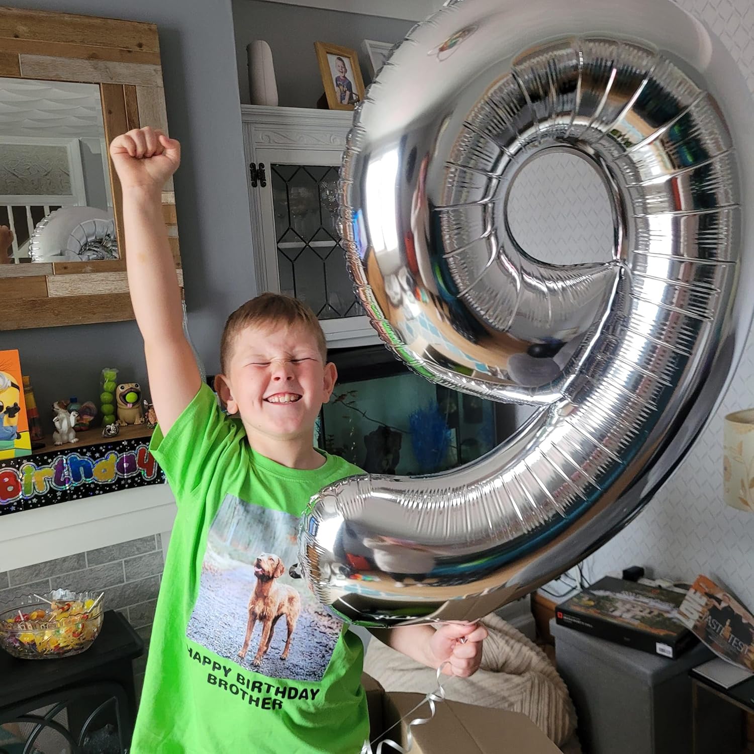 Silver Number 40 Balloon - 40-Inch Metallic Birthday Decoration for 40th Celebration