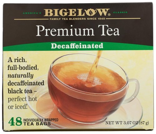 Bigelow Premium Decaffeinated Black Tea - 48 Individually Wrapped Tea Bags for Smooth Flavor