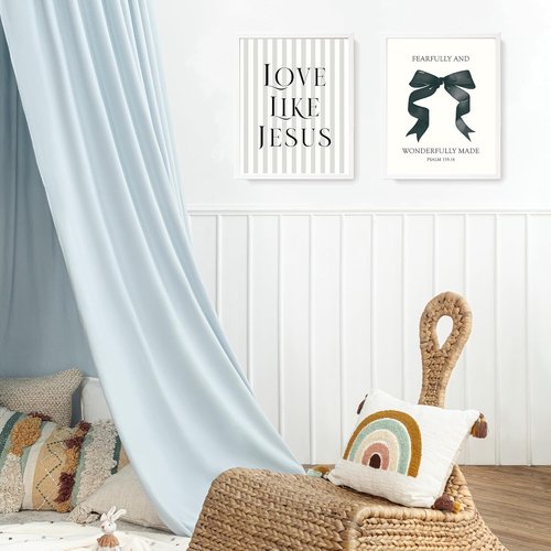LARTSFRO Coquette Black Bow Wall Art Decor - Inspirational Christian Posters for Teen Girls | 10x8 Inch Set of 4 Unframed