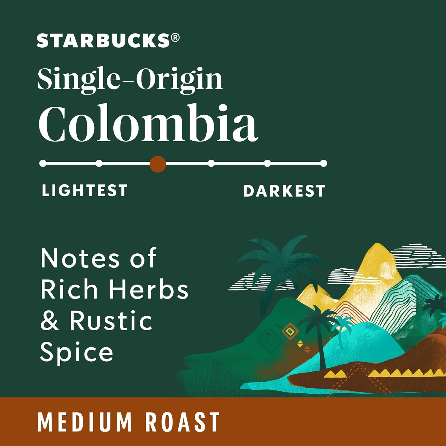 Starbucks K-Cup Coffee Pods - Medium Roast Colombian Coffee, 100% Arabica | 10 Pods Per Box