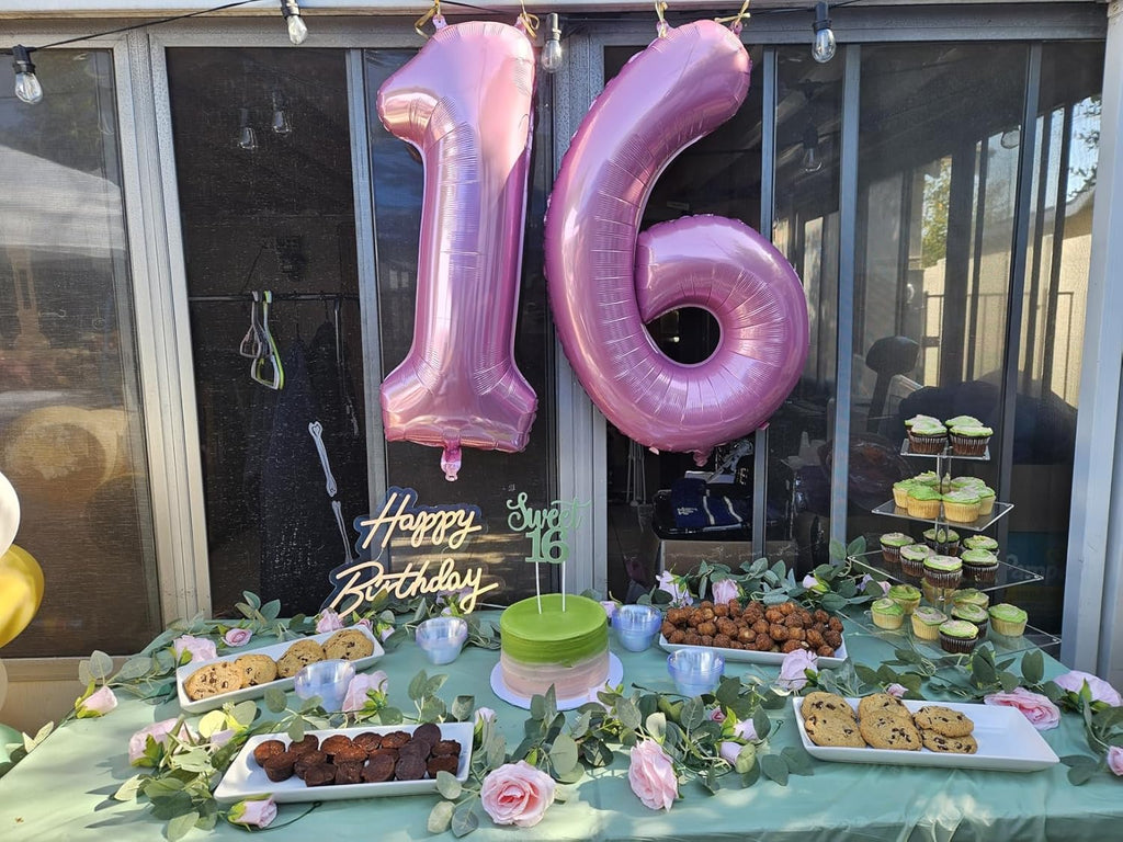 Skiennix 40-Inch Balloon Numbers - Big Pink 5th Birthday Decorations | Perfect for Weddings & Parties