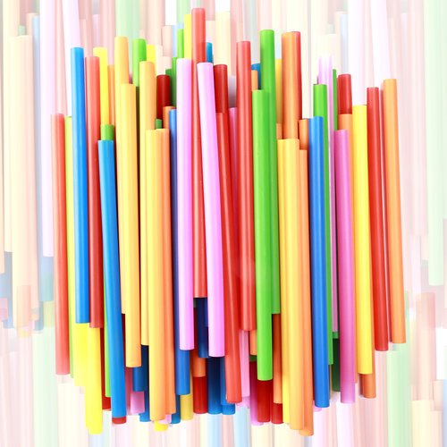Jumbo Smoothie Straws （200pcs）, Colorful Disposable Wide-mouthed Large Straw