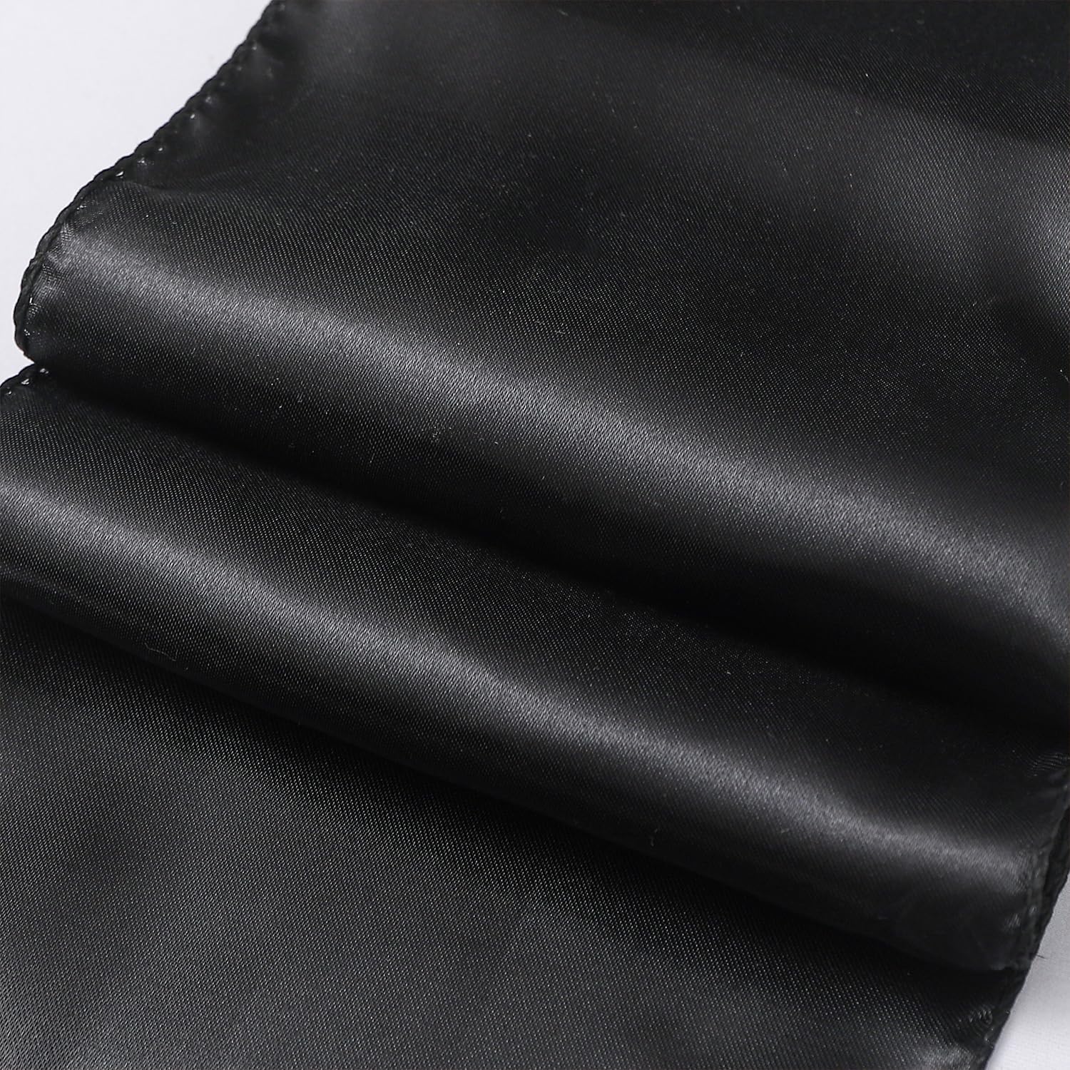 Regine Switzerland Satin Black Chair Sashes - 50 Pack of 7 x 108 Inch Universal Ties for Weddings & Events