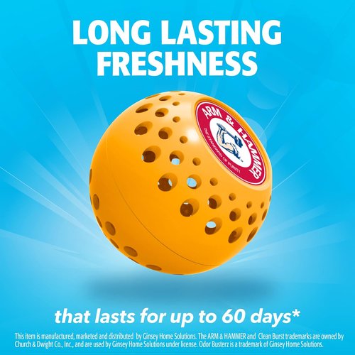 Arm & Hammer OdorBusterz® Odor Eliminator Balls - Clean Burst, 3 Count | Baking Soda Odor Control for Small Spaces