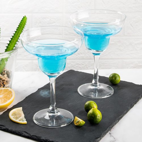 SHYRC Margarita Glasses Set of 7, 8oz Elegant Cocktail Glasses, Stemmed Margarita Wine Glasses, Clear Glass Margarita Cups for Margarita, Martini, Mixing Cocktail or Gin
