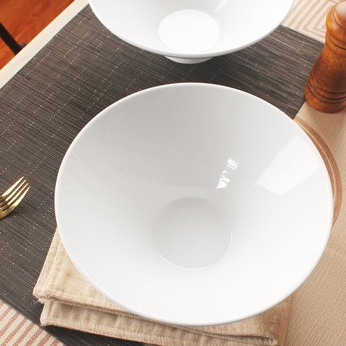 Creativity Home Japanese Style Ramen Bowls 30 oz, Ceramic Lamian Noodles Soup Bowls Set of 4, Large Soup Bowls for Salad, Pasta, Pho Thai Miso Udon Soup Noodles or Asian Food 8.9 Inch