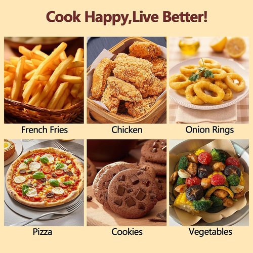 10 Inch Air Fryer Liners by [Brand Name] | 250PCS Heat Resistant Non-Stick Parchment Paper for Baking