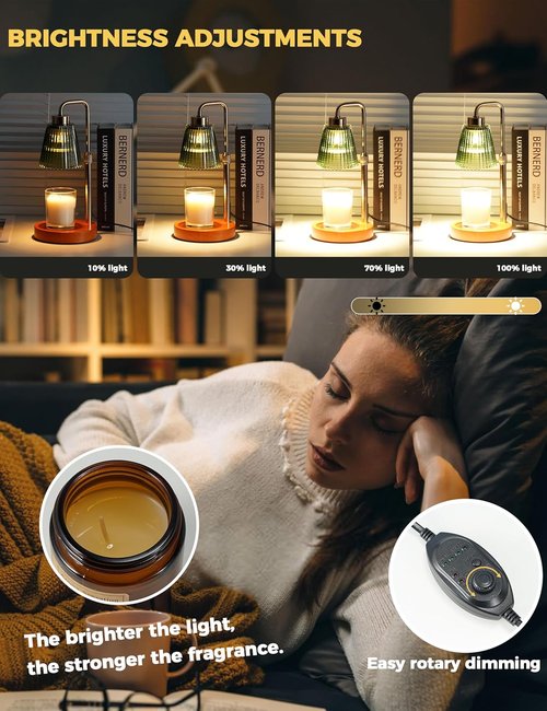 GODONLIF Candle Warmer Lamp - Dimmable with Timer | Perfect Birthday Gift for Women & Moms, Includes 2 Bulbs