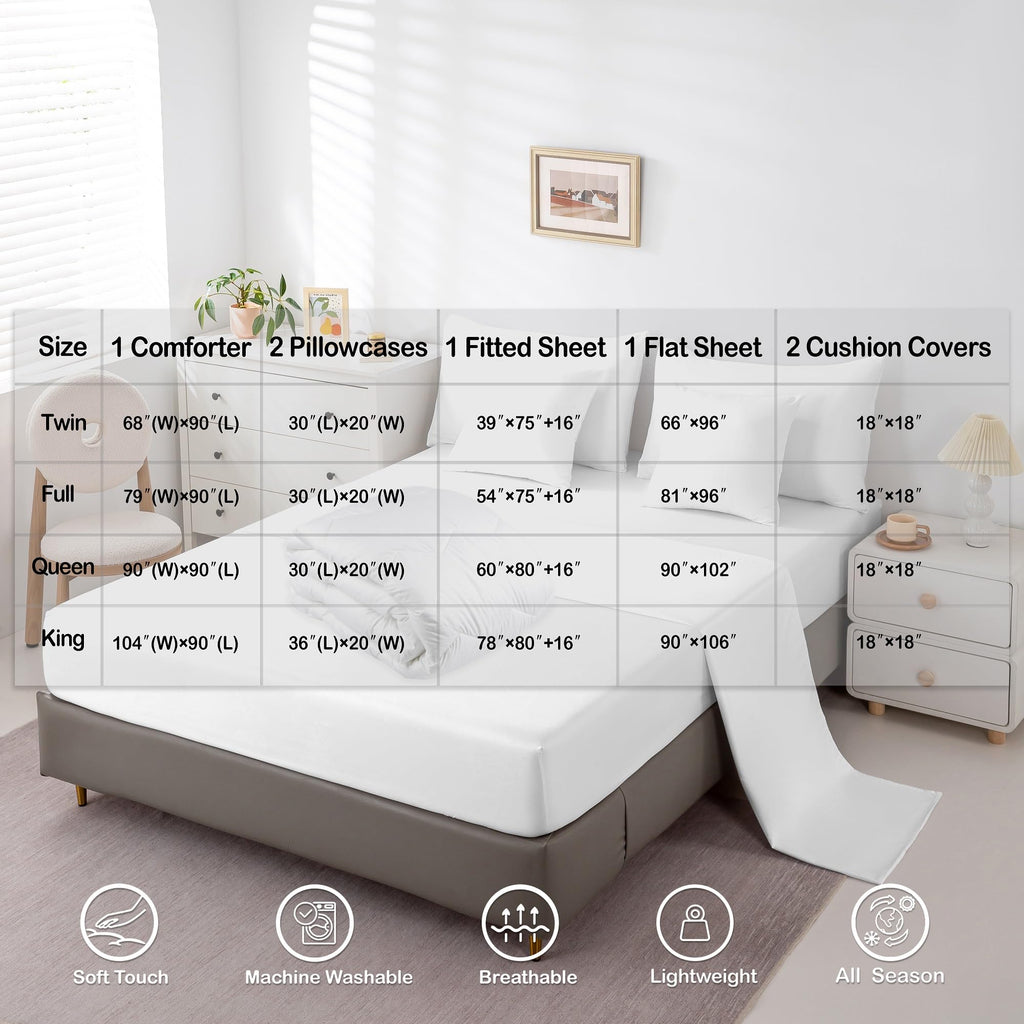 Erosebridal Cherry Bow Bed in a Bag,Yummy Fruit 7 Piece Bedding Set Twin Size,Oil Art Fruit Bow Bed Set Includes Comforter, Sheet Set, Pillowcases & Pillow Covers All Season Bedroom Decor