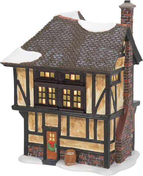 Department 56 Ye Olde Goat Pub Lit Building - 6.63 Inch Multicolor Dickens Village Decor