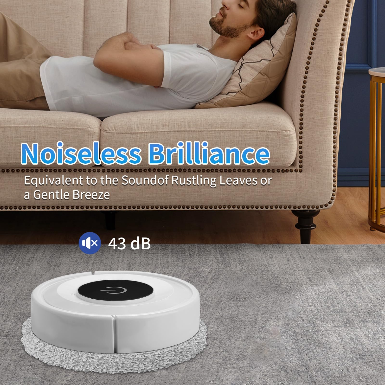 Robot mop, 2-in-1 Robot for Mopping and Sweeping, Advanced Obstacle Avoidance Technology, Ultra-Thin Design Robot mop, Suitable for pet Hair, Hard Floors, and Carpets