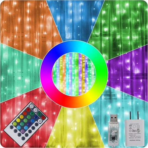 **HOME LIGHTING 300 LED RGB String Lights - 16 Color Changing Fairy Lights with Remote & USB Power**