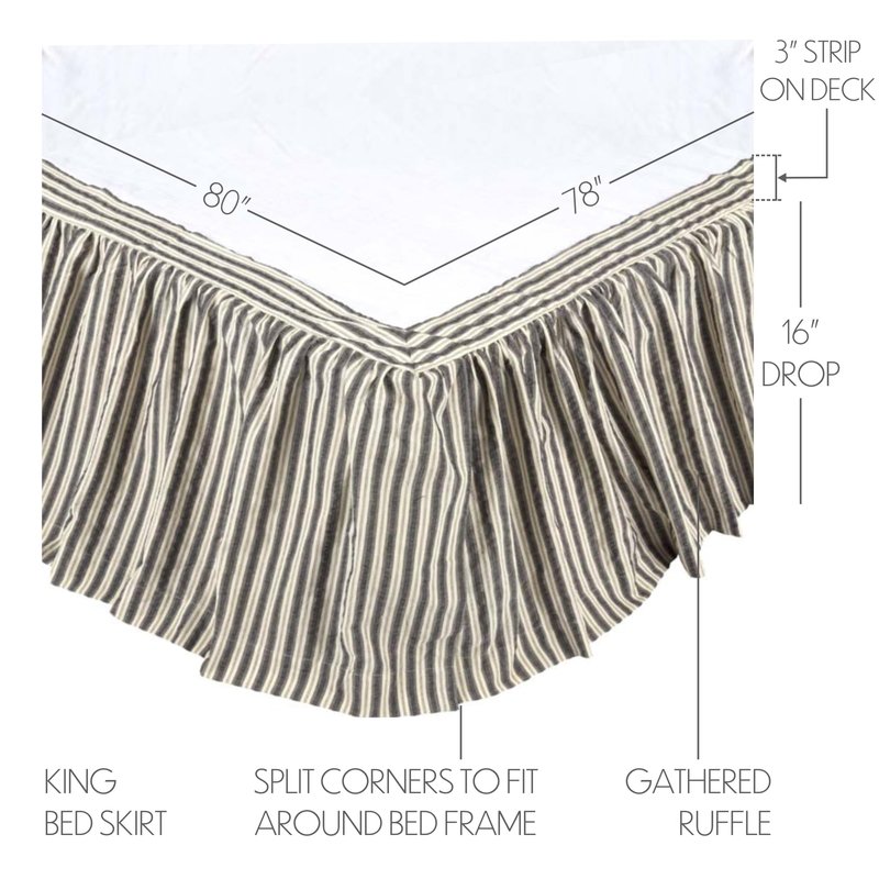 VHC Brands 23363 Bedding Accessory, Queen Skirt 60x80x16