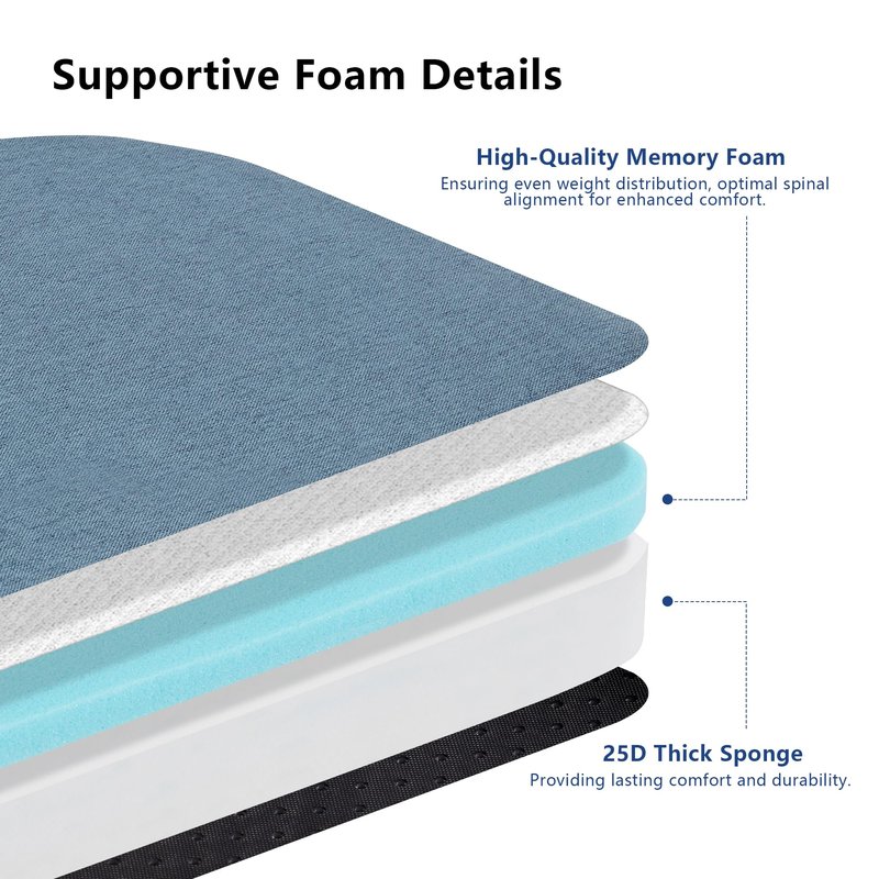 Nordjager Chair Pads for Dining Chairs, Chair Cushions 2 Piece, 17"x 16"x 2.5" Memory Foam Seat Cushions with Ties and Removable Cover