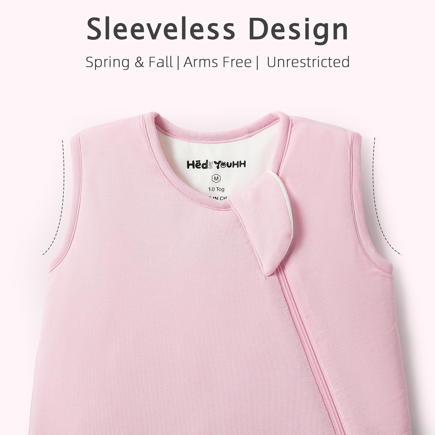 Skiennix Sleep Sack - 1.0 TOG Wearable Blanket for 6-18 Months Babies | Lightweight Bamboo Rayon, Pink, M