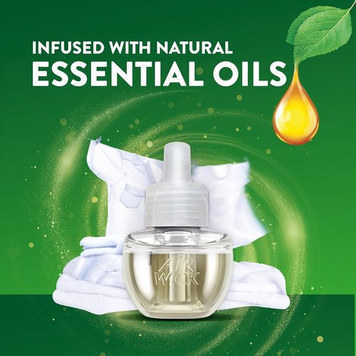 Air Wick Scented Oil Refill - Fresh Linen Air Freshener | 7 Count Essential Oils
