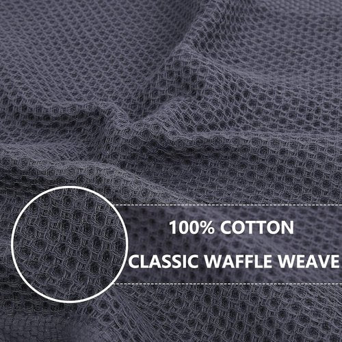 Homaxy 100% Cotton Waffle Weave Dish Towels - Ultra Soft & Absorbent | 13 x 28 Inches, 24-Pack, Mixed Colors