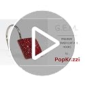 Red Bling Shower Curtain Hooks - Christmas Bathroom Rings, 12 pcs
