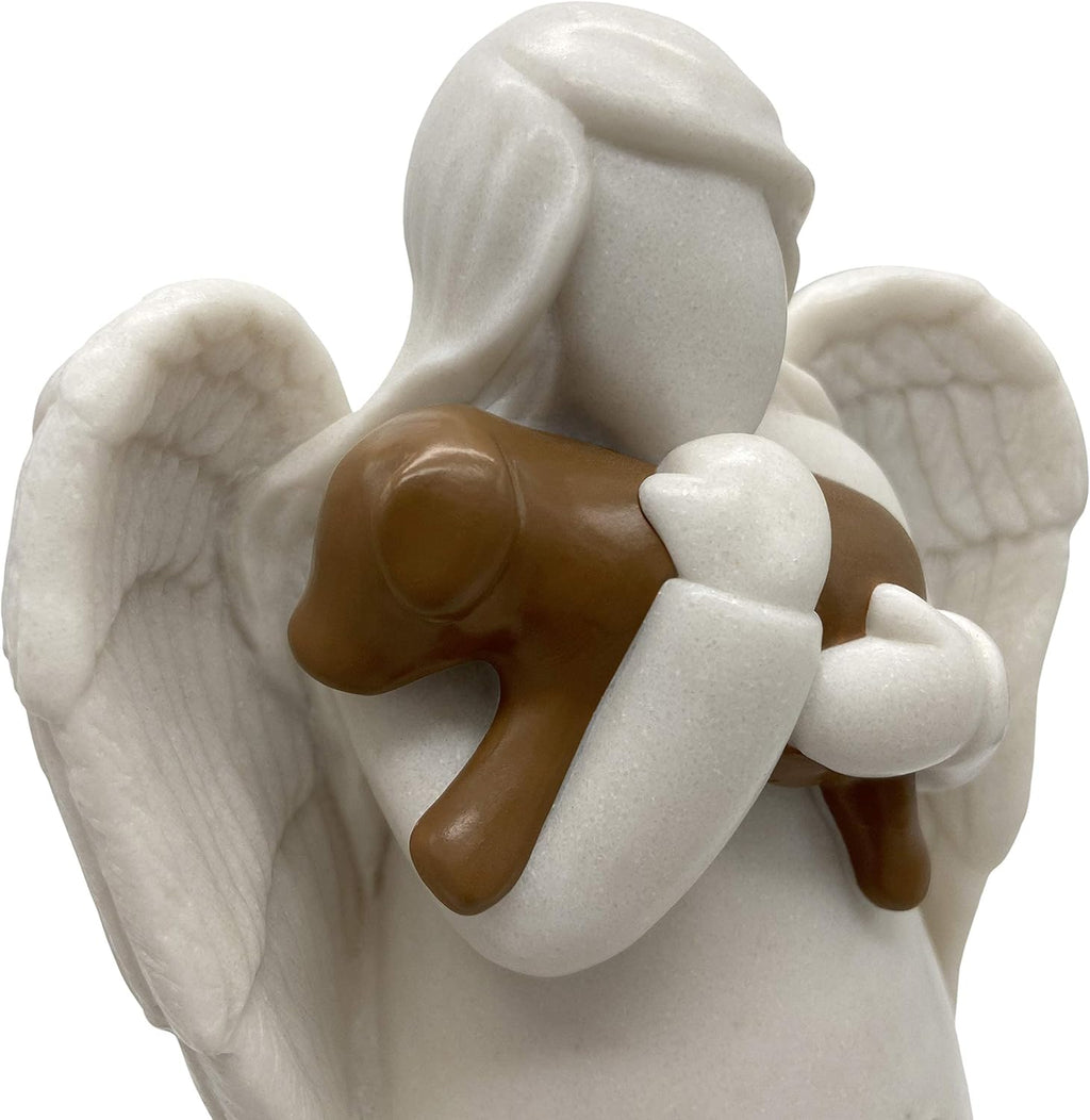 OakiWay Dog Memorial Gifts - Angel Candle Holder Statue with Flickering LED Light | Pet Loss Sympathy Gift