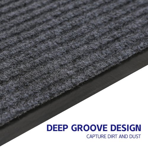 3FTx10FT Runner Rug Non-Slip Outdoor Indoor Runner Rug Floor Mat Carpet with Rubber Backing Low Pile Commercial Floor Doormat Carpet for Hall Entryway Balcony Garage Patio
