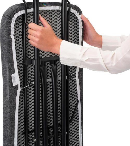 Brabantia Ironing Board - XL Steam Unit Holder, Adjustable Height, Denim Black | 49 x 18 Inches