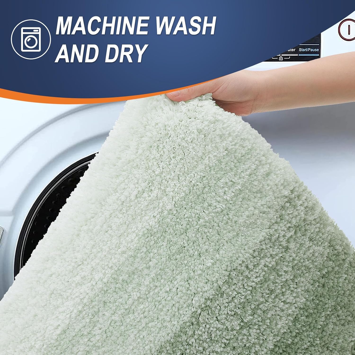 OLANLY Bathroom Rugs - Extra Soft Microfiber Mat | Quick Dry & Absorbent | 36x24 Inches, Sage Green
