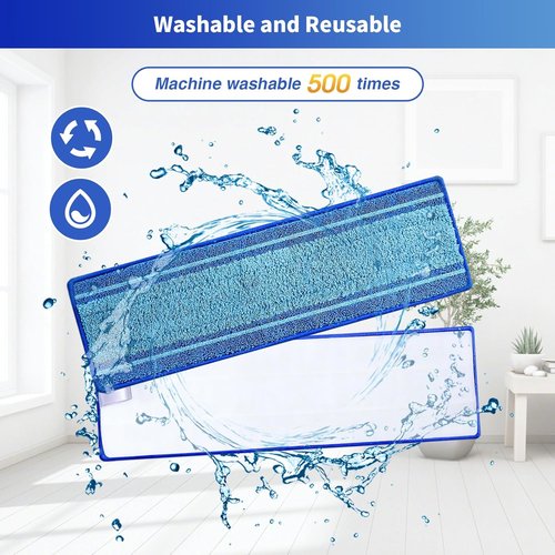 Bona Microfiber Mop Pads - 15-Pack Washable Reusable Refills for Hardwood, Tile & Multi-Surface Floors | Pet Hair & Stain Remover
