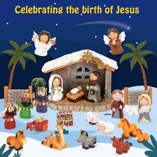 **Nativity Advent Calendar 2026 - 24-Day Christmas Countdown Set for Kids | Perfect for Ages 1-5+**